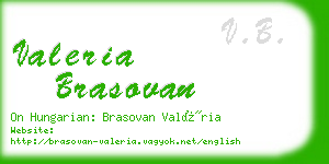 valeria brasovan business card